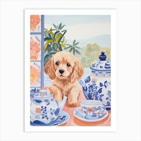 Animals Having Tea   Puppy Dog 1 Art Print