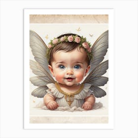 Angel Baby portrait Art Print