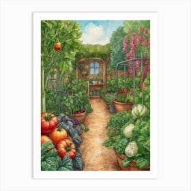 Garden Path 1 Art Print