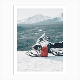 Snow Mobile Art Print