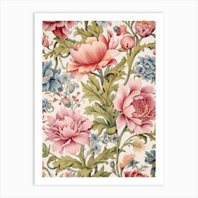 Floral Wallpaper 96 Art Print