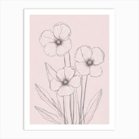 Primroses in Pink Art Print