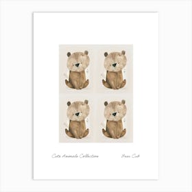 Cute Animals Collection Bear Cub 4 Art Print