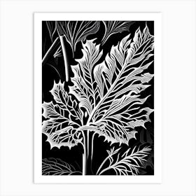 Angelica Leaf Linocut Art Print