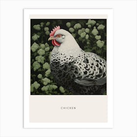 Ohara Koson Inspired Bird Painting Chicken 3 Poster Art Print