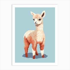 Baby Animal Illustration  Llama 1 Art Print
