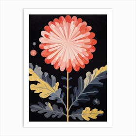 Chrysanthemum 4 Hilma Af Klint Inspired Flower Illustration Art Print