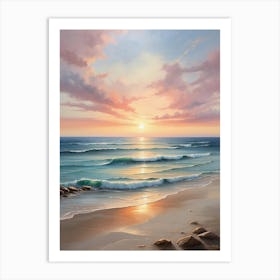 Sunset On The Beach 6 Art Print