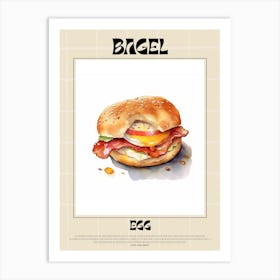 Egg Bagel 3 Art Print