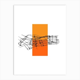 Orange Scales Art Print