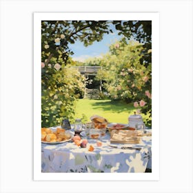 Picnic In The Garden - expressionism Art Print