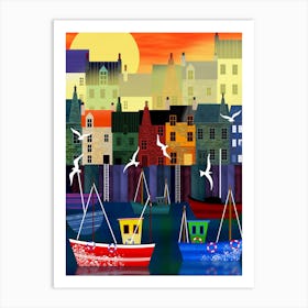 Fishing Village Art Print