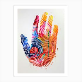 Fingerprint Painting Art Print