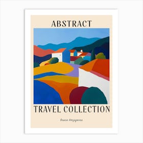 Abstract Travel Collection Poster Bosnia Herzegovina 6 Art Print