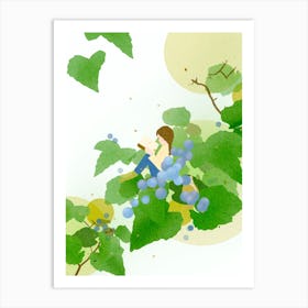 On the Berry Tree Art Print