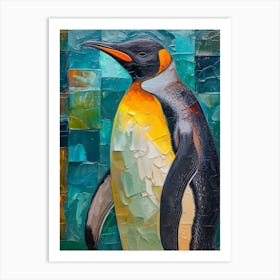 King Penguin Oamaru Blue Penguin Colony Colour Block Painting 3 Art Print