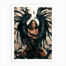 Nude dark angel art print painting #4 Art Print