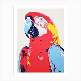 Andy Warhol Style Bird Macaw 1 Art Print