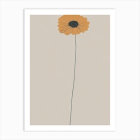 Marigold Wildflower Simplicity Art Print