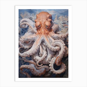 Day Octopus Realistic Illustration 19 Art Print