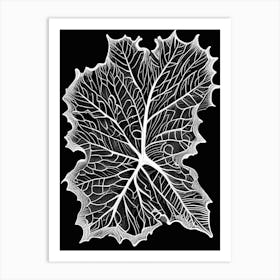 Fig Leaf Linocut Art Print