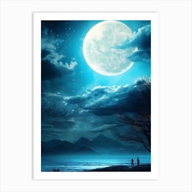 Full Moon In The Sky Art Print