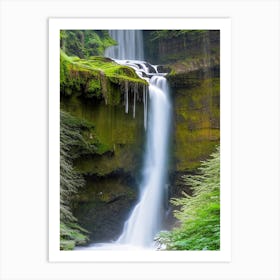 Silver Falls State Park Waterfall, United States Realistic Photograph (2) Art Print