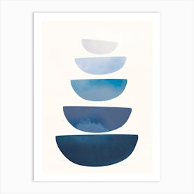 Blue Stack 04 Art Print