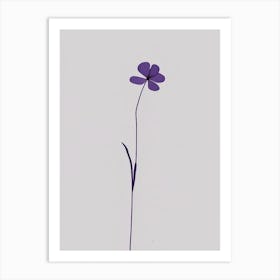 Marsh Violet Wildflower Simplicity Art Print