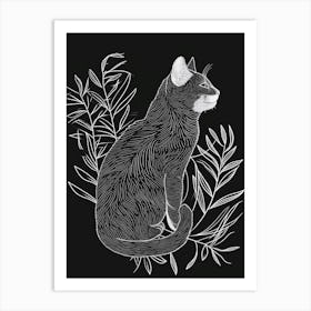 Turkish Van Cat Minimalist Illustration 3 Art Print