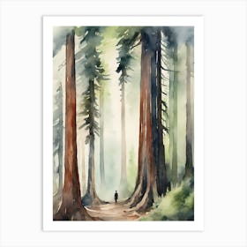 Abstract Watercolor Landscape Solitary Figure 8 Art Print