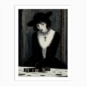 Gothic Woman Art Print