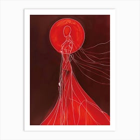 Red Dress Art Print