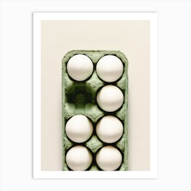 White Eggs In A Carton 4 Art Print