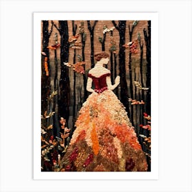 Autumn Woman In The Woods Art Print