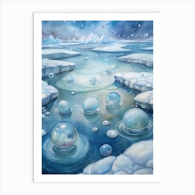 Bubbles In The Ice Art Print