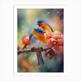 Birds On The Branch Art Print