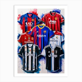 Soccer Jerseys 3 Art Print