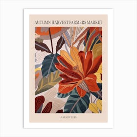Fall Botanicals Amaryllis 3 Poster Art Print