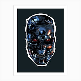 Terminator Head 2 Art Print