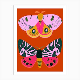 Two Moths Art Print
