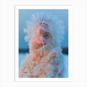 "Intricate Details: Ethereal Woman in Pastel' 1 Art Print