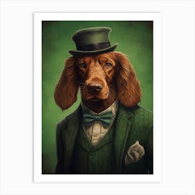Gangster Dog Irish Setter 2 Art Print