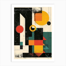 Playful And Colorful Geometric Shapes Arranged In A Fun And Whimsical Way 4 Art Print