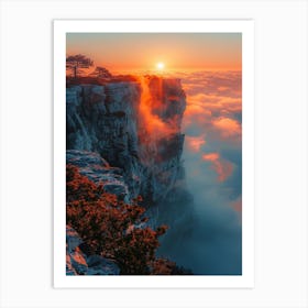 Sunrise Over The Clouds Art Print