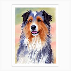 Pyrenean Shepherd 3 Watercolour Dog Art Print