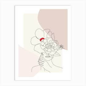 Flower In The Head Art Print