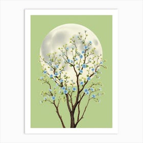 Full Moon On The Tree Art Print