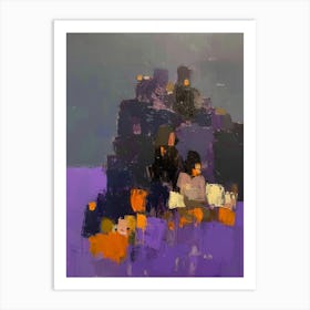 Purple And Orange Art Print