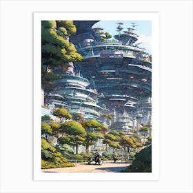 Futuristic City 45 Art Print